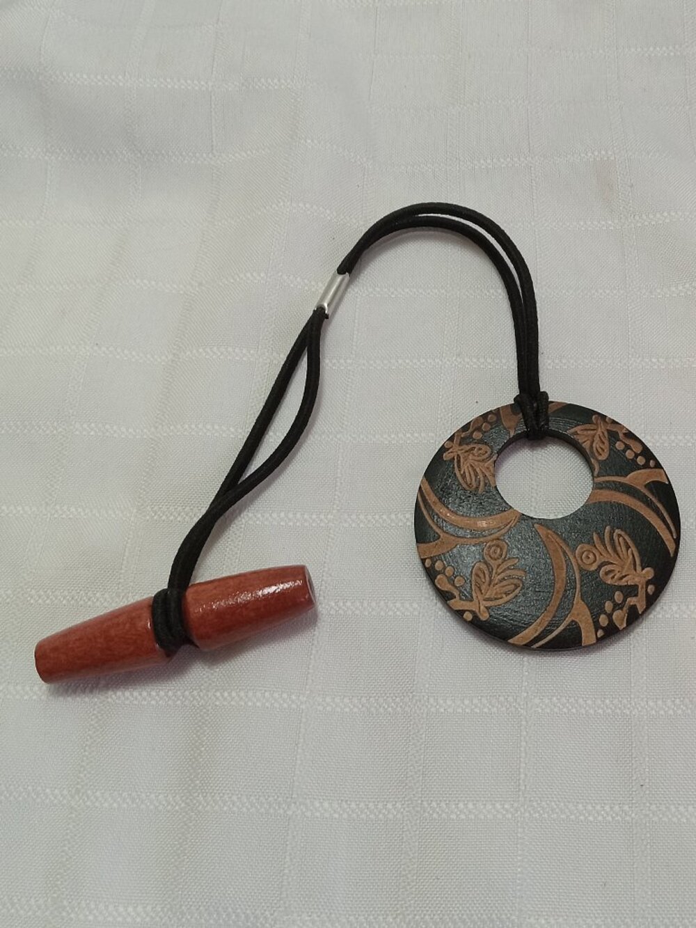 Set of 2 toggle hair ties a vintage (designed as a dreadlock or loc tie holder)